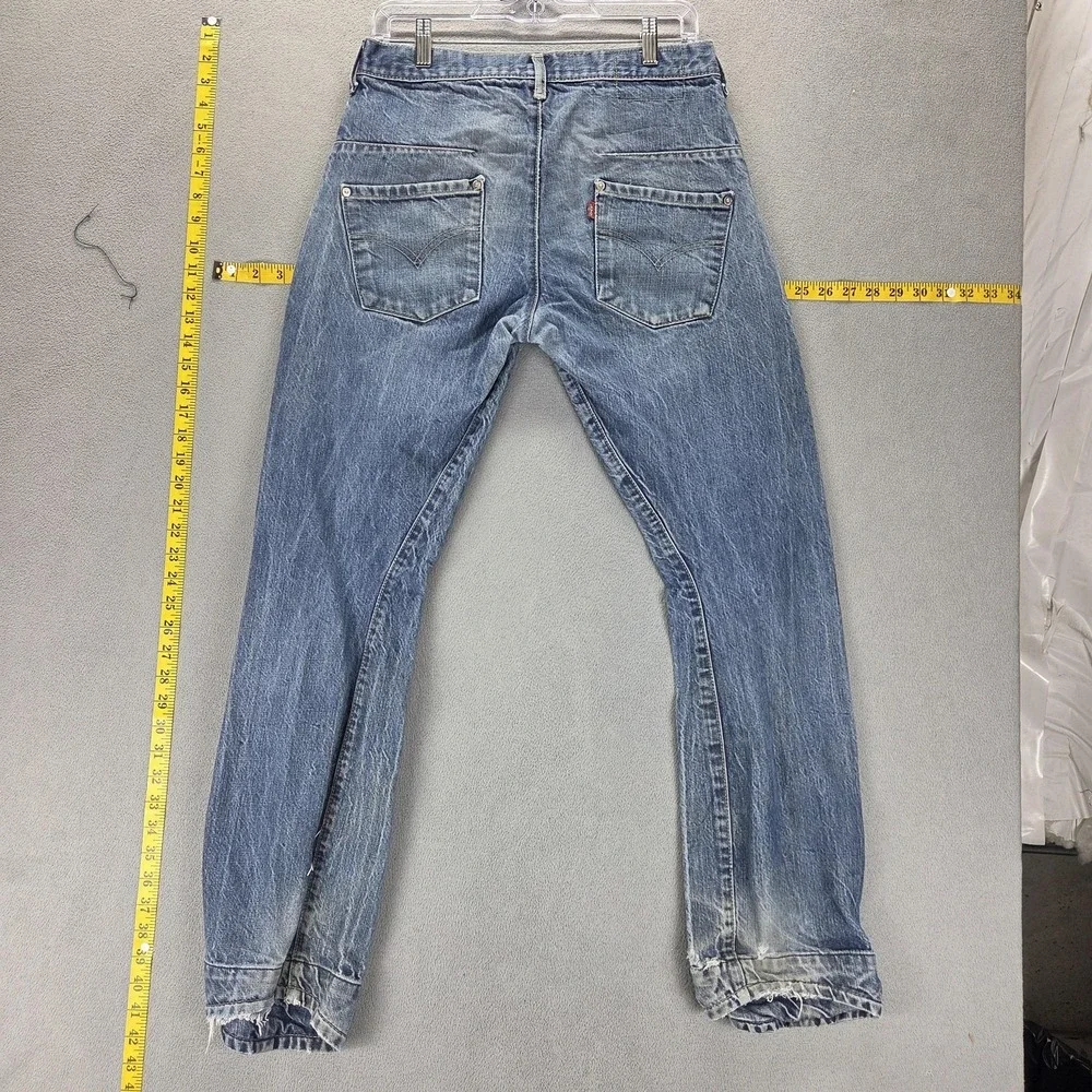 Vintage Levis Engineered Jeans Mens 31x32 Blue Twisted Button Fly Medium Wash